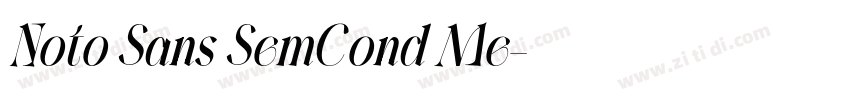 Noto Sans SemCond Me字体转换